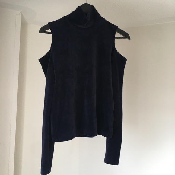 ZARA VELVET Turtleneck with shoulder cut outs - Picture 3 of 4